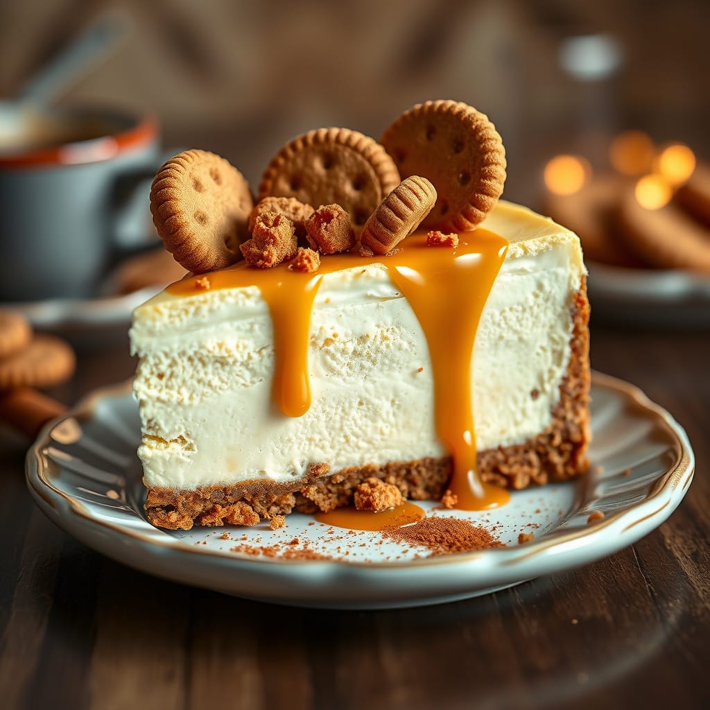 Lotus Biscoff Cheesecake Slice