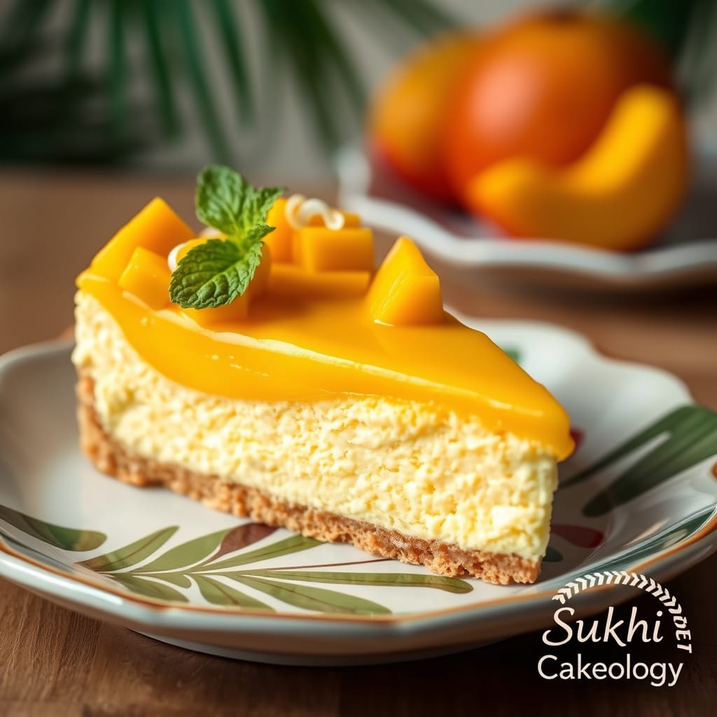 Mango Cheesecake Slice